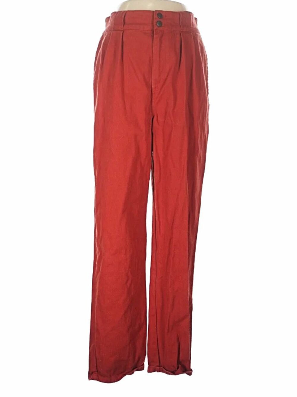 Lucy & Yak Addison Tapered Jeans "Bossanova Red" W32L Organic Cotton NWOT